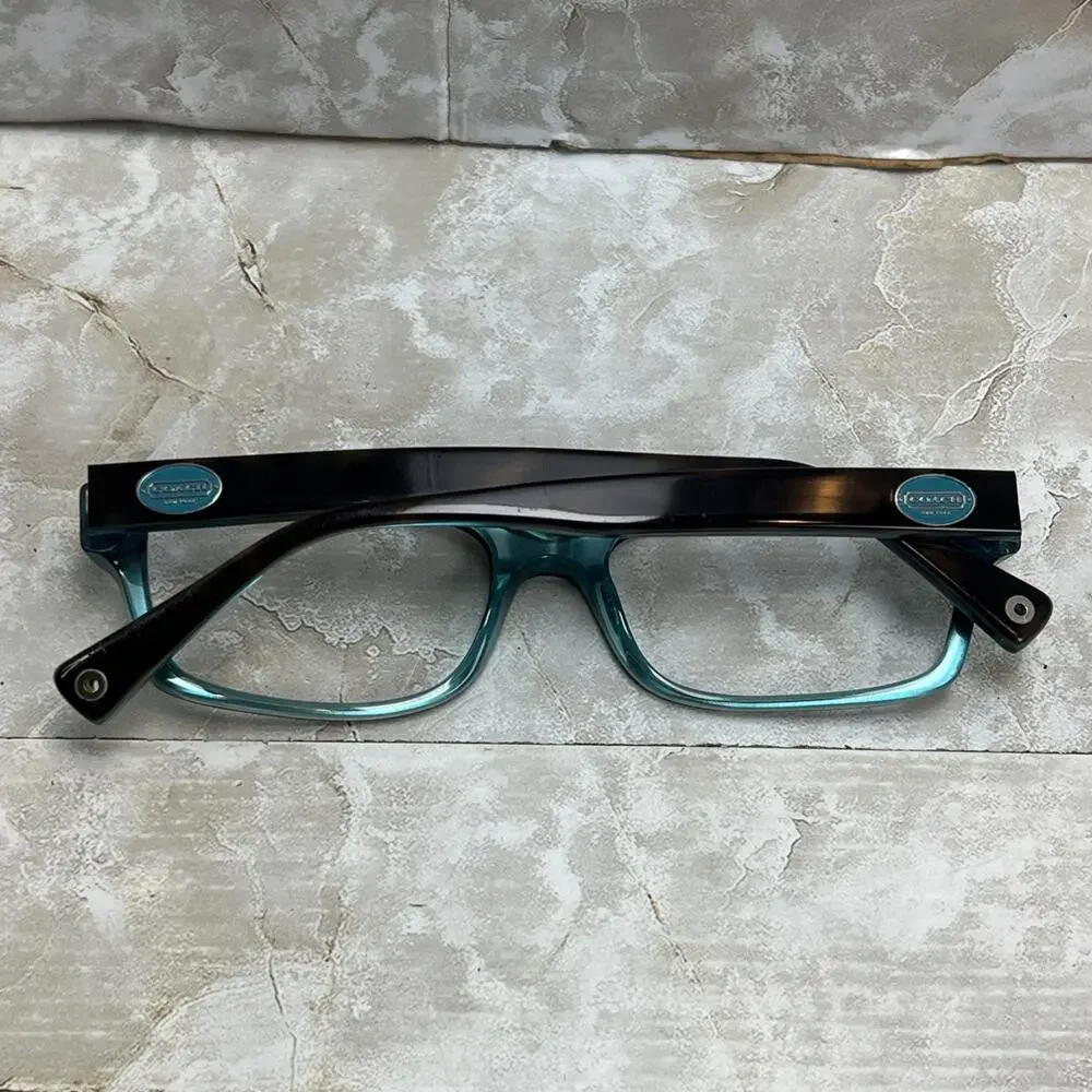 Coach Eyeglasses HC 6040 Brooklyn Dark Tortoise Teal 52-16-135 FRAMES ONLY
